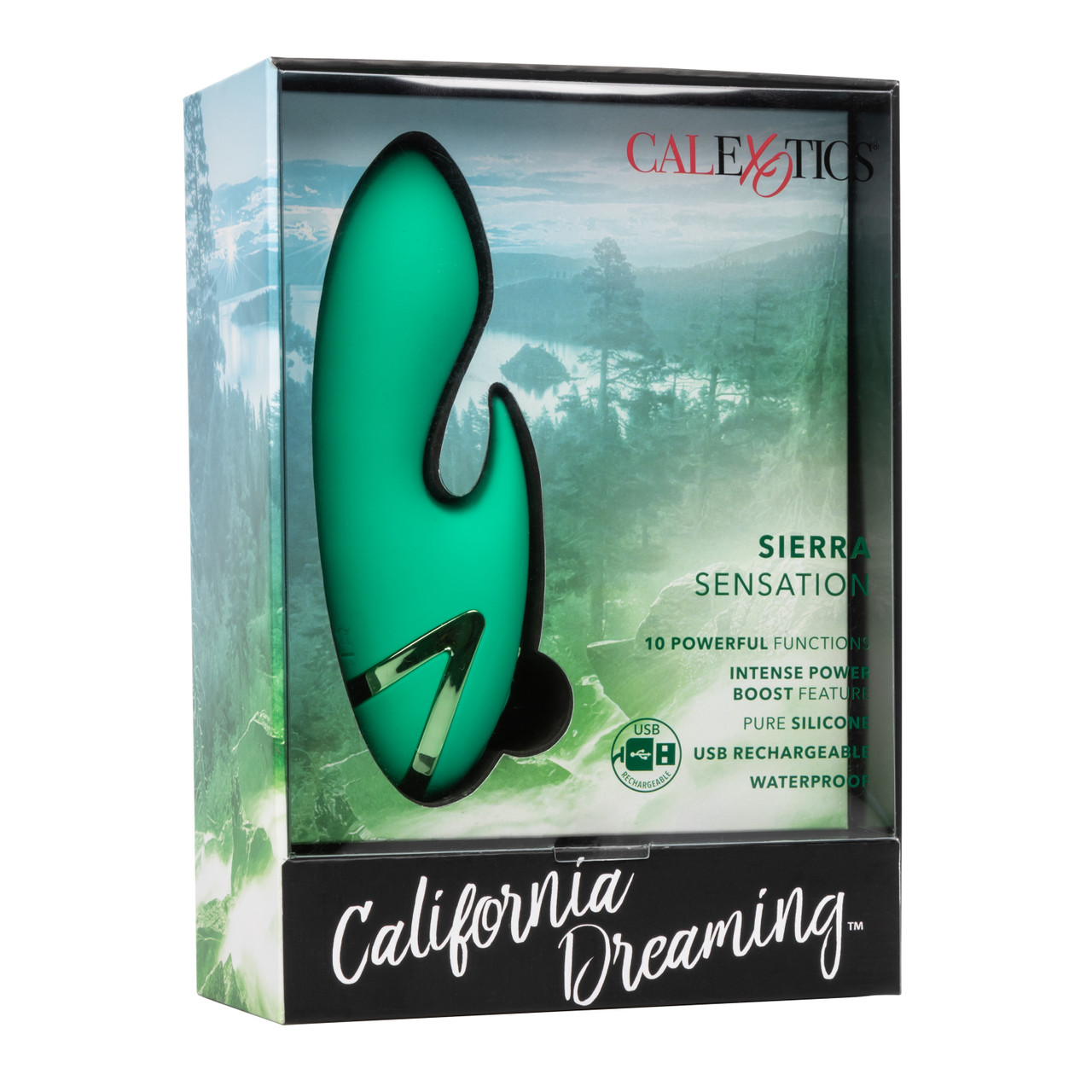 Мини-вибратор-кролик CalExotics California Dreaming Sierra Sensation, зеленый