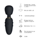 Мини-вибромассажер Nomi Tang Pocket Wand с насадками, черный