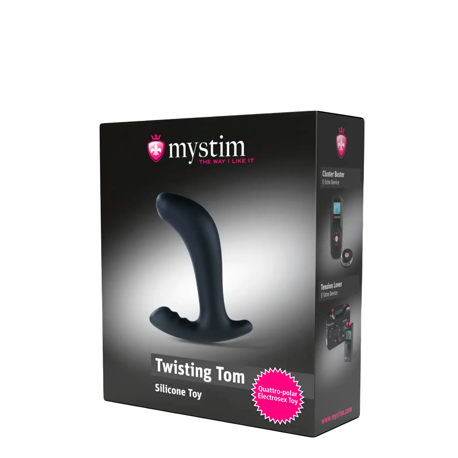 Миостимулятор простаты Mystim Twisting Tom с фиксацией формы, черный