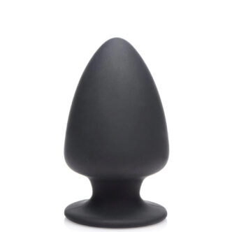 Мягкая анальная пробка XR Brands Squeeze-It Medium, черная