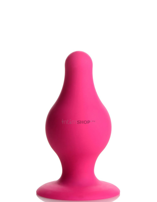 

Мягкая анальная пробка XR Brands Squeeze-It Tapered Small, розовая
