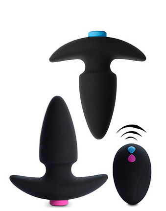 Набор анальных вибропробок FeelzToys FunkyButts с пультом ДУ, черный