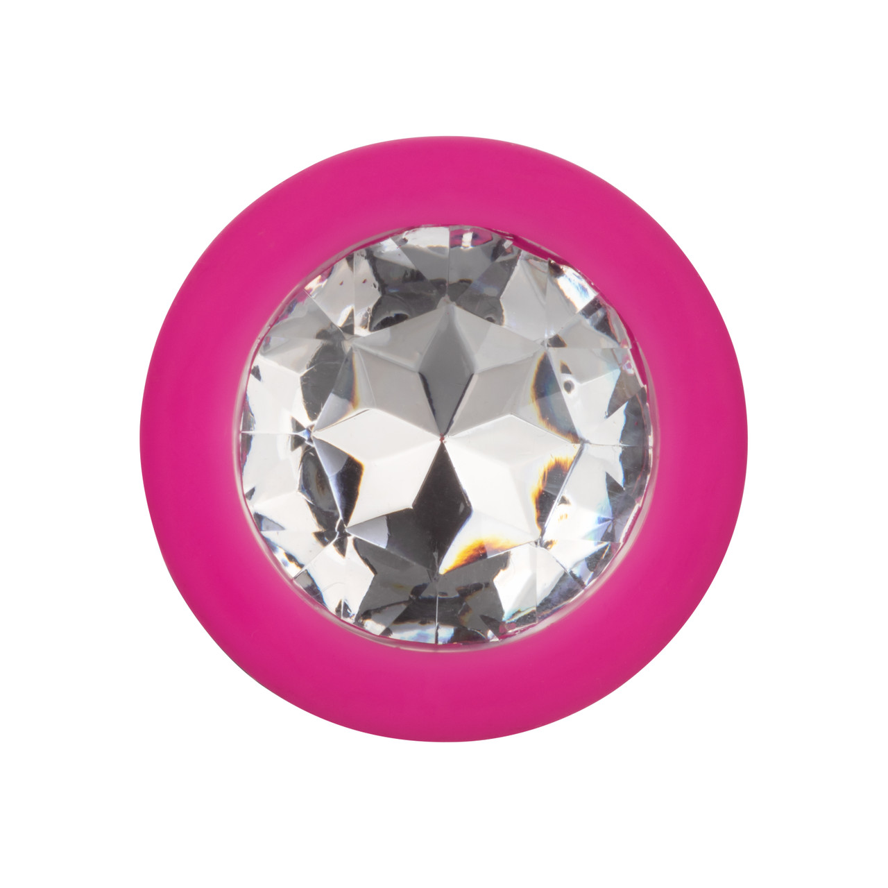 Набор анальных пробок CalExotics Cheeky Gems, розовые с бесцветными кристаллами