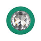 Набор анальных пробок CalExotics Cheeky Gems, зелёные с бесцветными кристаллами