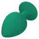 Набор анальных пробок CalExotics Cheeky Gems, зелёные с бесцветными кристаллами