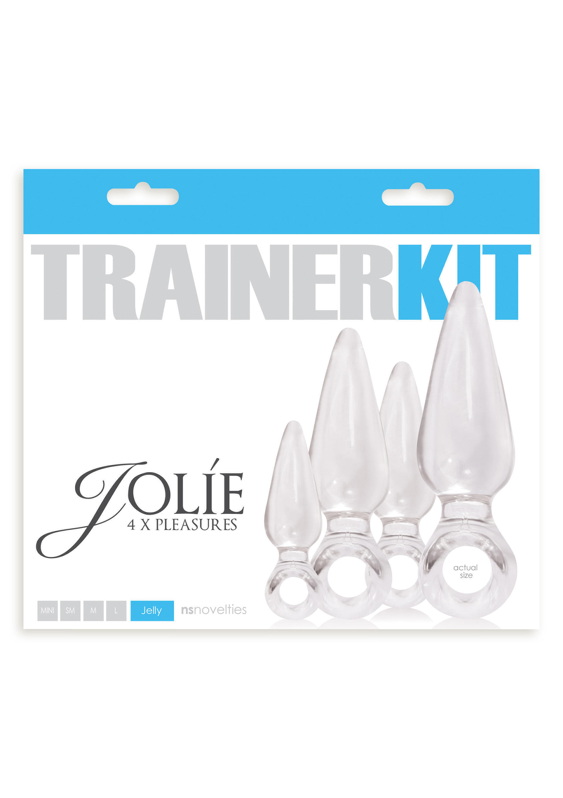 Набор анальных пробок NSNOVELTIES  Jolie Trainer Kit прозрачные, 4 шт