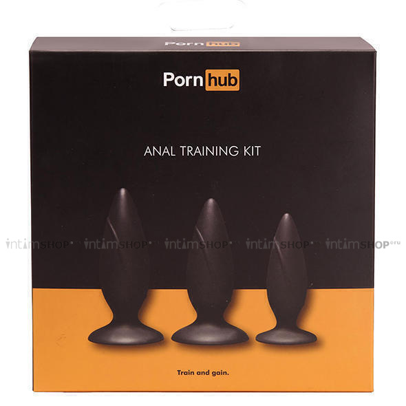 Набор анальных втулок PornHub Anal Training Kit, черный