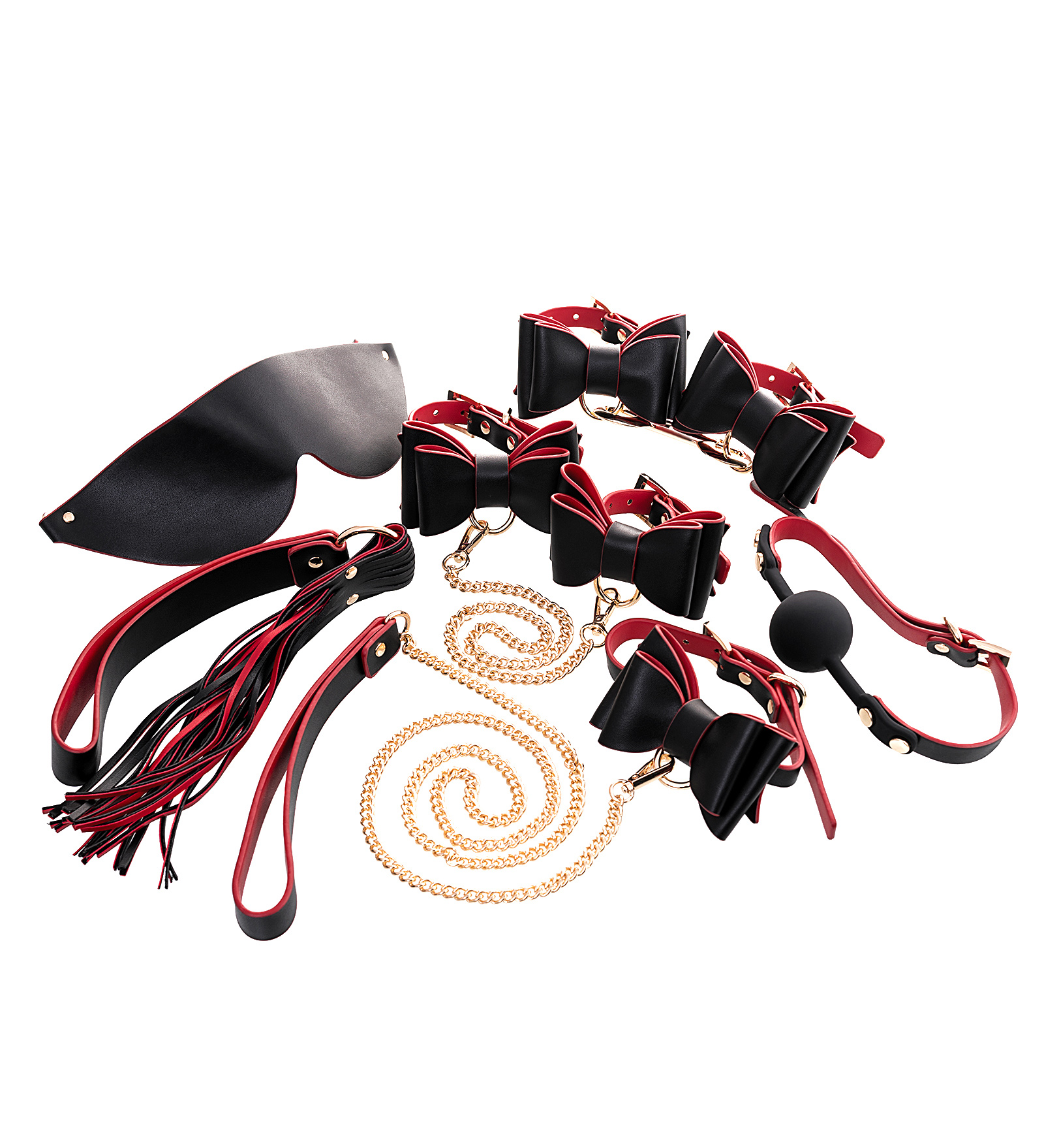 Набор БДСМ Toyfa Theatre Bow-tie 7 предметов, черный