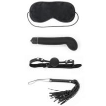 Набор БДСМ LoveToy Deluxe Bondage Kit с вибратором и кляпом 4 предмета, черный