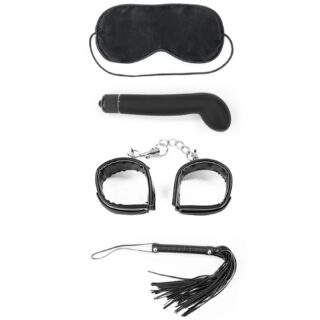 Набор БДСМ LoveToy Deluxe Bondage Kit с вибратором и наручниками 4 предмета, черный