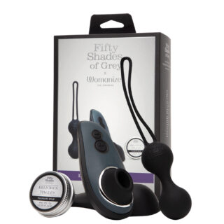 Набор из 3 предметов Fifty Shades of Grey х Womanizer Desire Blooms, чёрный