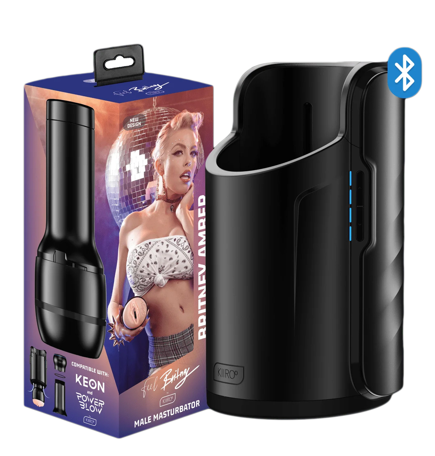 Набор интерактивный мастурбатор Kiiroo Keon + Kiiroo Feel Britney, черный