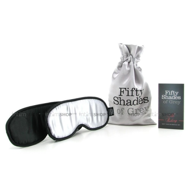 Набор из двух масок Soft Blindfold, черный, серый - фото 5