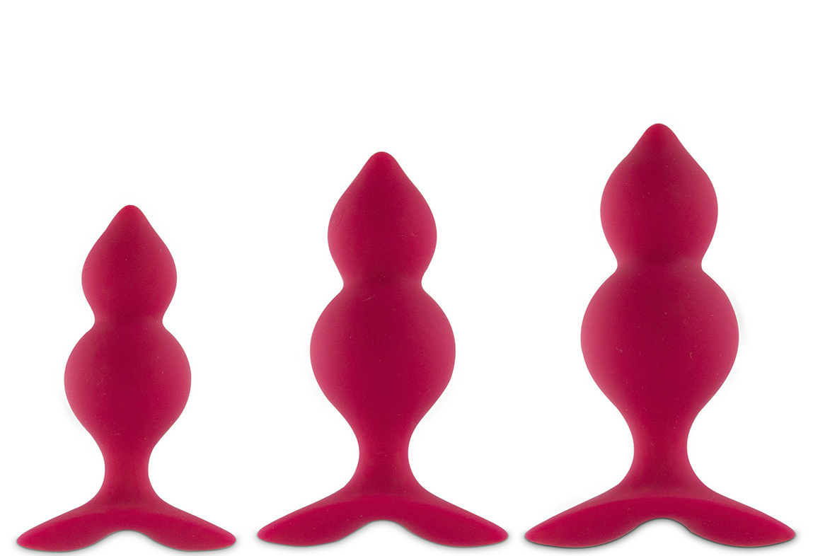 Набор анальных пробок FeelzToys Bibi Twin Butt Plug, розовый