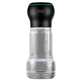 Набор Kiiroo: мастурбатор Feel Pocket Stroker Crystal + интерактивная насадка PowerBlow