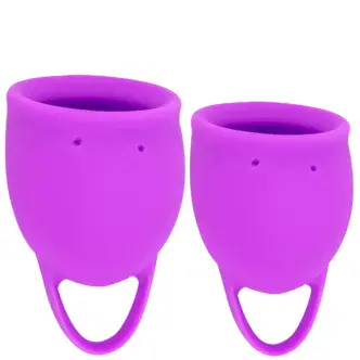 Набор менструальных чаш Lola Games Natural Wellness Tulip, 2 шт, фиолетовый