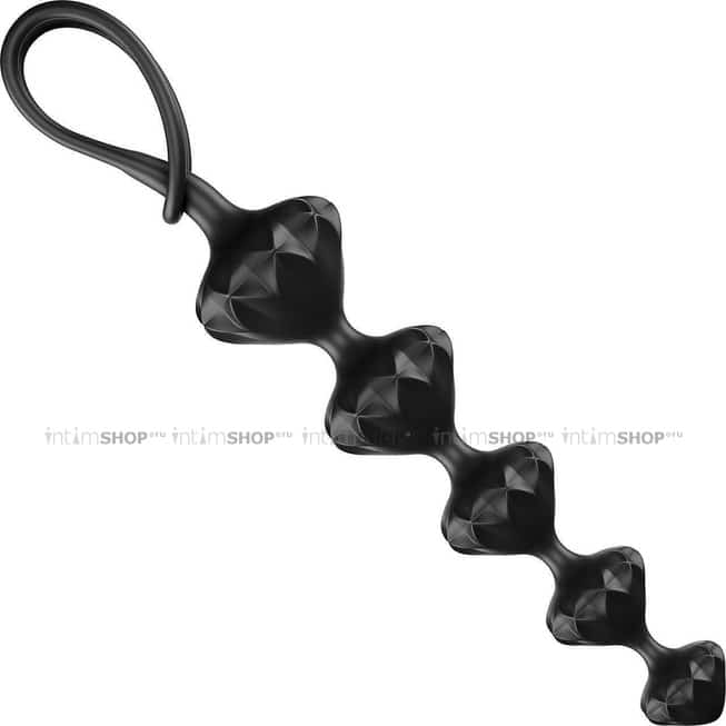 Набор анальных стимуляторов Satisfyer Beads 2 шт, черный от IntimShop