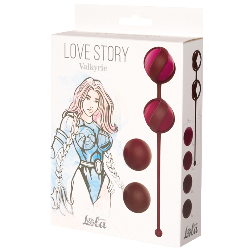 Набор вагинальных шариков Lola Games Love Story Valkyrie, бордовый