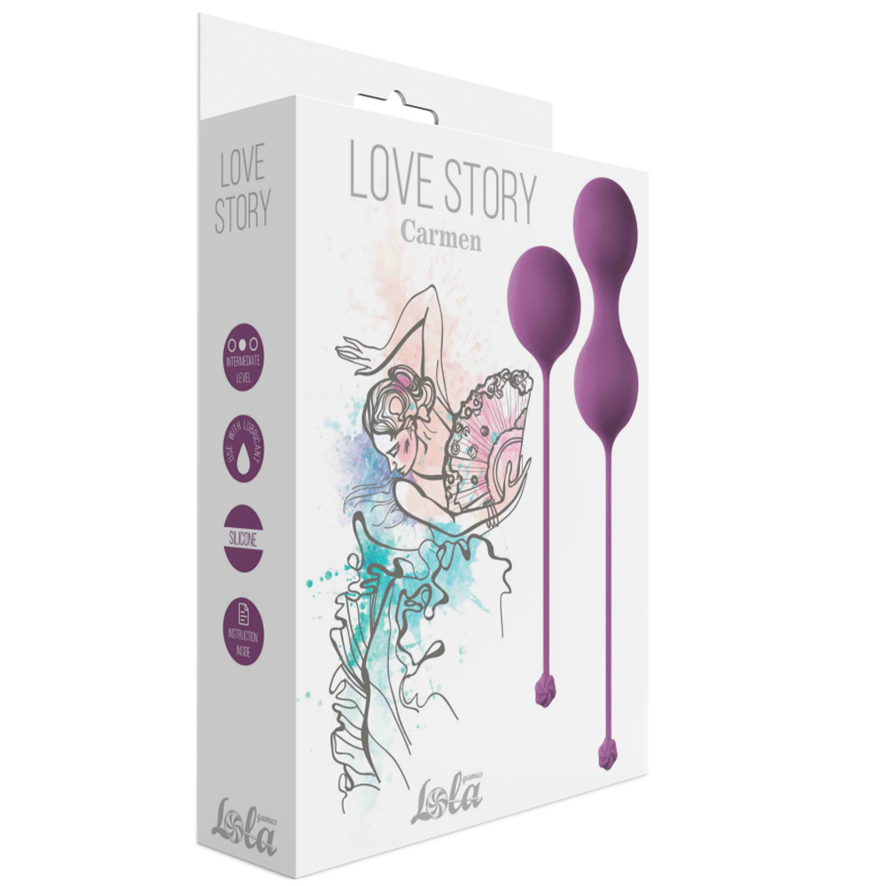 Набор вагинальных шариков Lola Games Love Story Carmen, фиолетовый