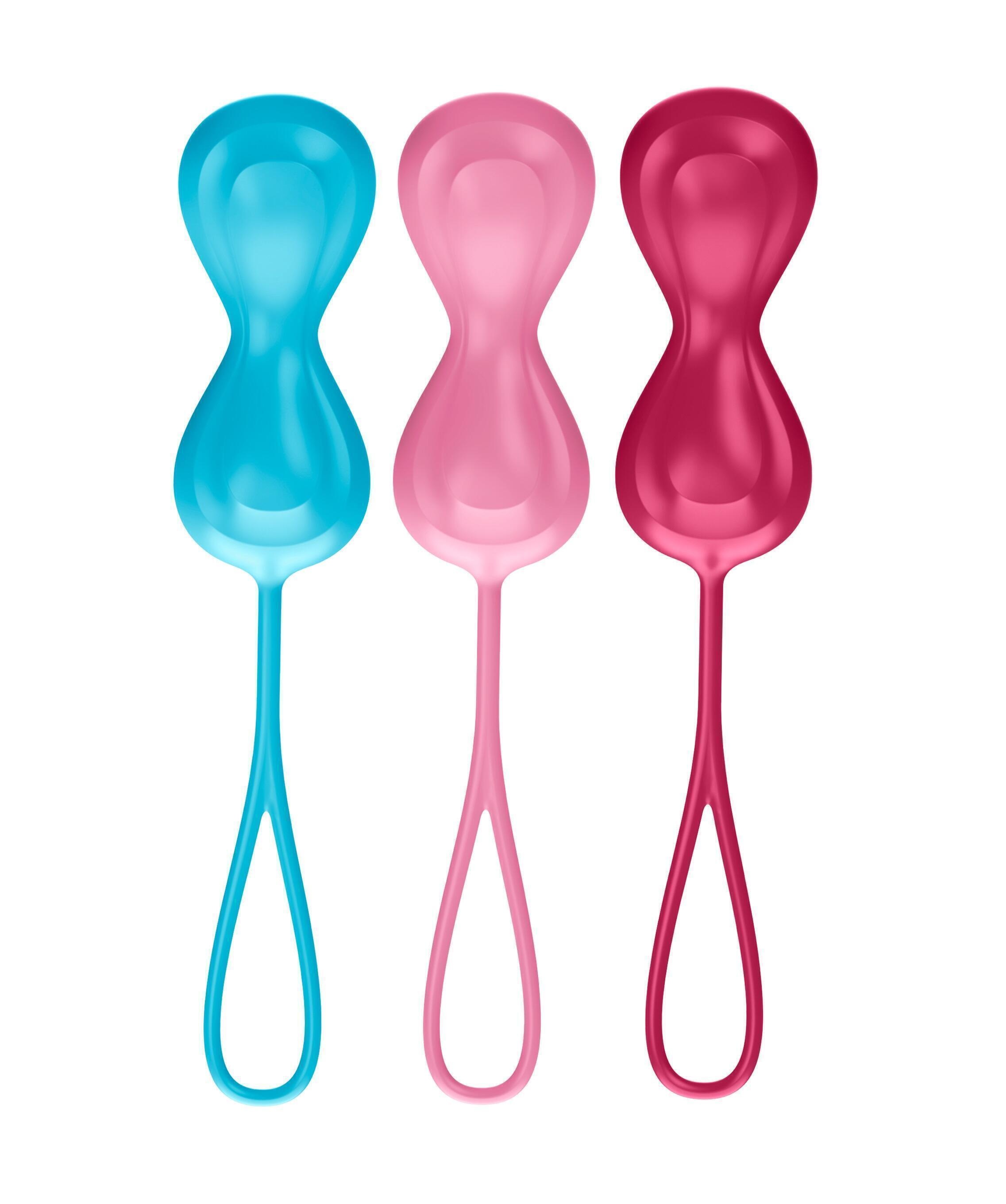 Набор вагинальных шариков Satisfyer Power Balls с переменным центром тяжести, разноцветные