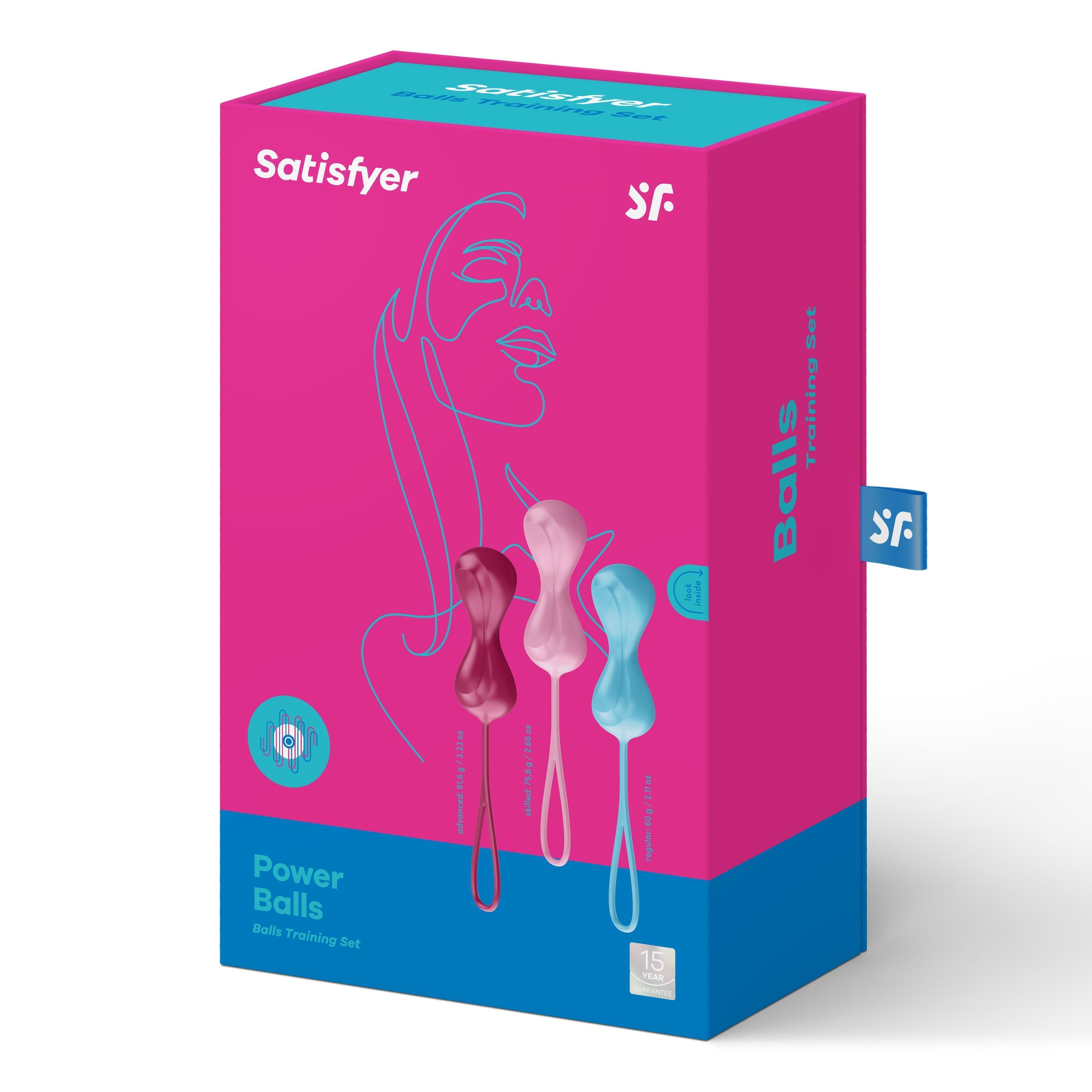 Набор вагинальных шариков Satisfyer Power Balls с переменным центром тяжести, разноцветные