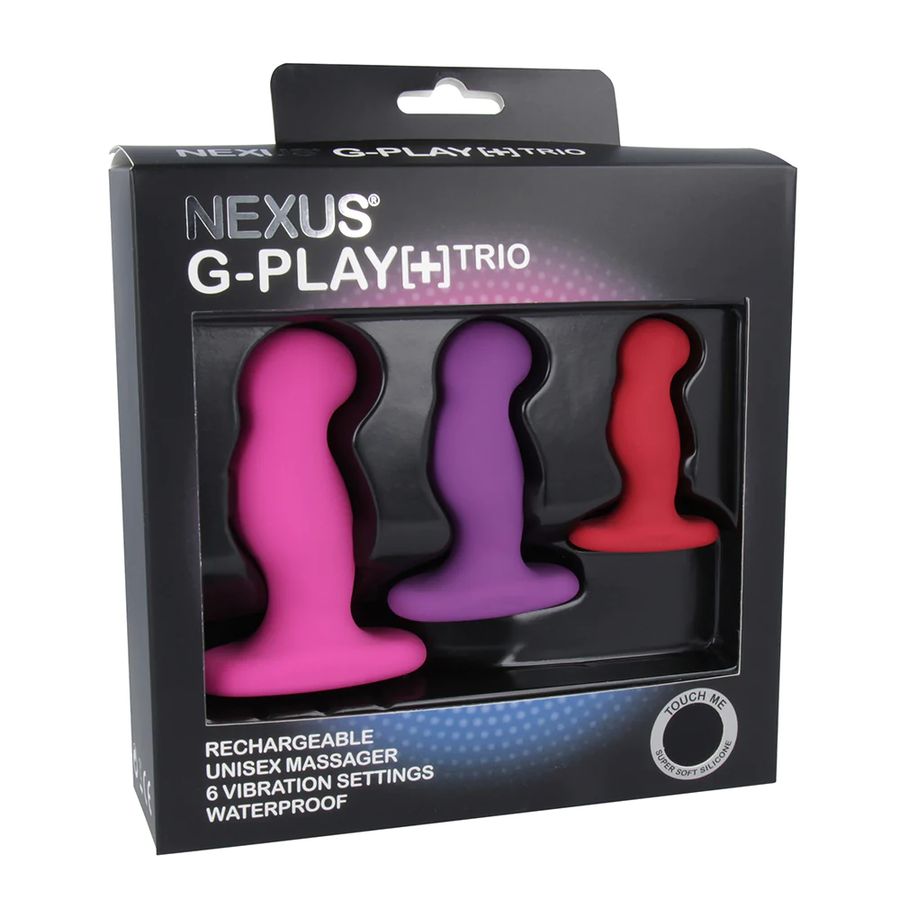 Набор анальных вибростимуляторов Nexus G Play+ Trio, разноцветный