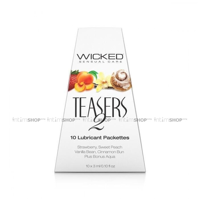 Набор вкусовых лубрикантов Wicked Teasers 2, 10 шт по 3 мл