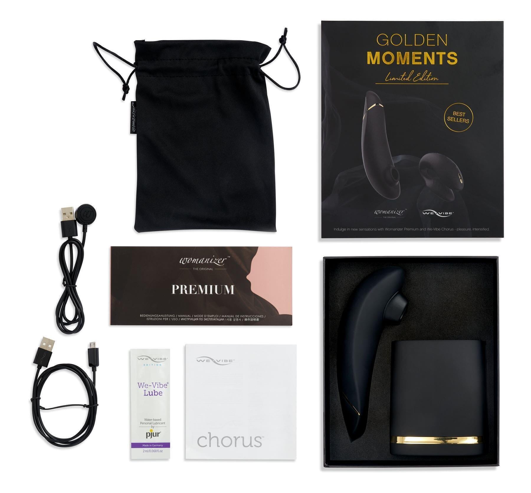 Набор Golden Moments We-Vibe Chorus + Womanizer Premium, черный