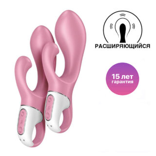 Вибратор-кролик с расширением Satisfyer Air Pump Bunny 2, розовый