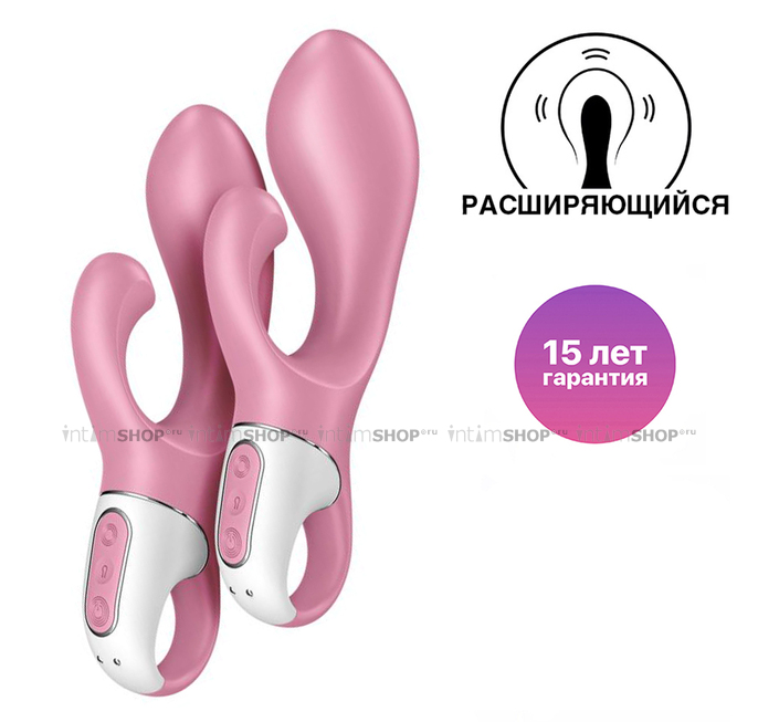 Вибратор-кролик с расширением Satisfyer Air Pump Bunny 2, розовый