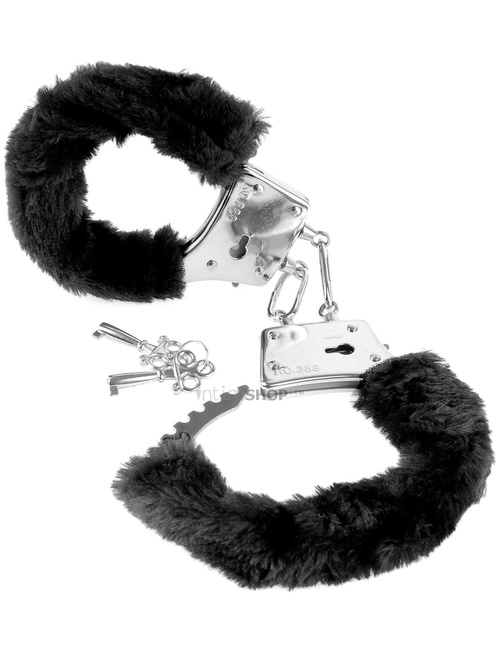 Наручники металлические с искусственным мехом Beginner's Furry Cuffs черные