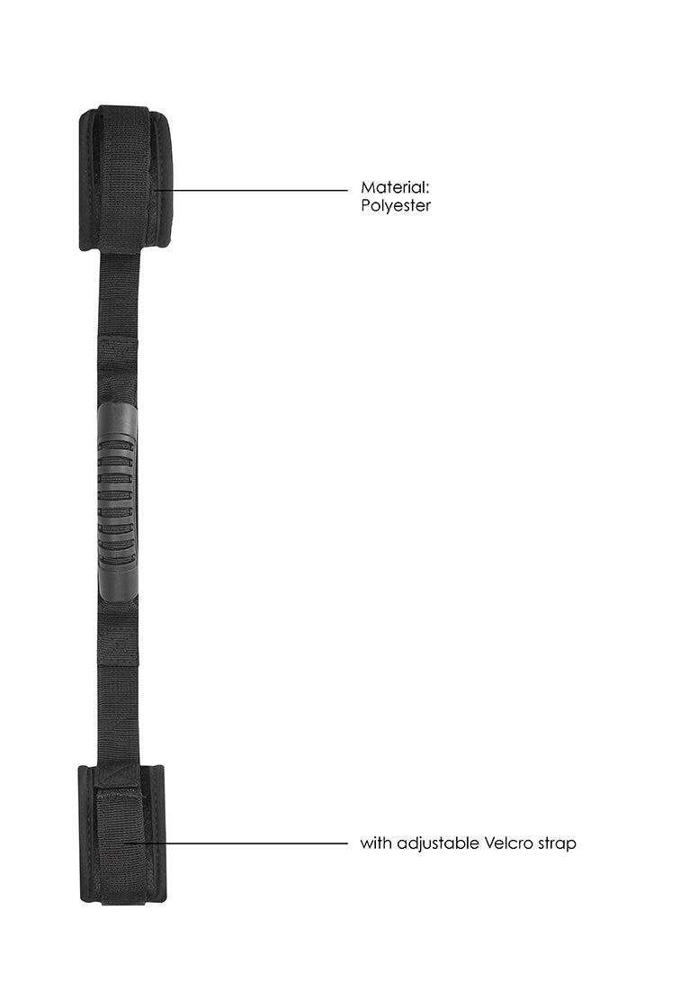 Наручники Shots Media Ouch! V&V Adjustable с ручкой, черные