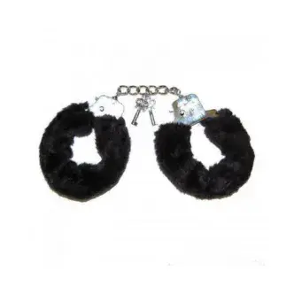 Наручники с мехом Seven Creations Love Cuffs, черные