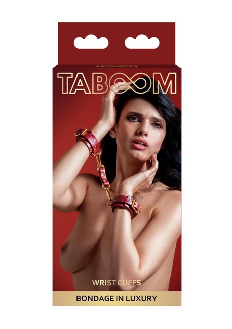 Наручники Taboom Luxury Bondage Essentials Wrist, красный - фото 3