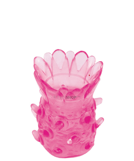 Насадка-бутон на член рельефная Toyfa Basic, розовая