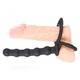 Насадка для двойного проникновения с подхватом мошонки Black Velvets Cock & Ball Ring