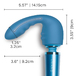 Насадка для мини-вибромассажера Le Wand Petite Flexi с фиксацией формы, голубая