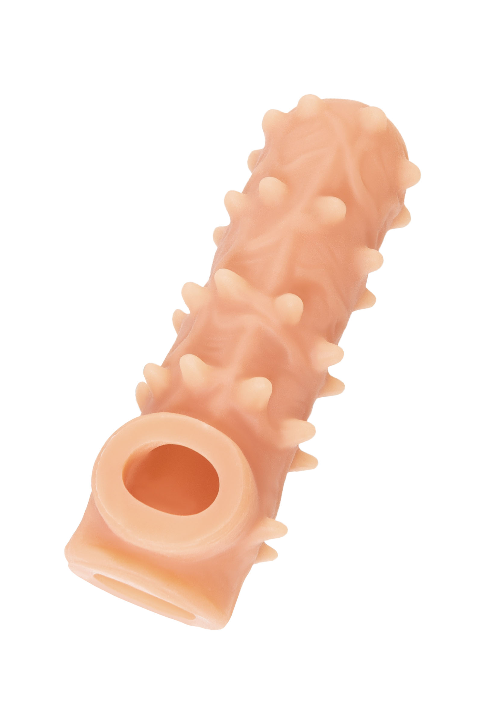 Насадка на член Kokos Nude Sleeve 006 L с подхватом мошонки и открытой головкой, телесная