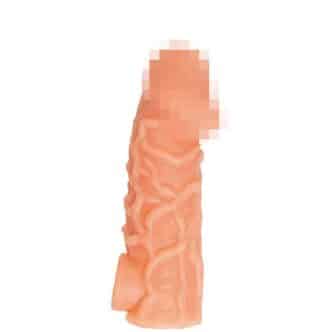 Насадка на член Kokos Cock Sleeve 006 M с подхватом мошонки, телесная