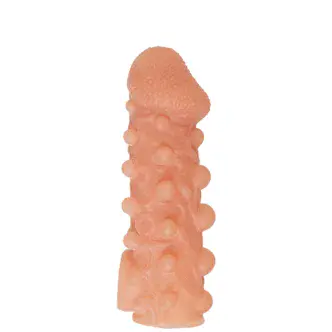 Насадка на член Kokos Cock Sleeve 010 M с подхватом мошонки, телесная