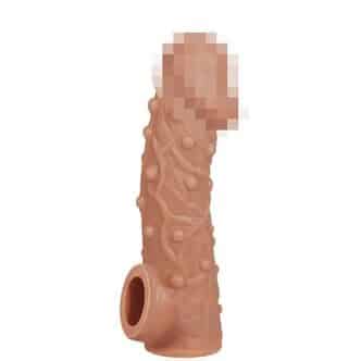 Насадка на член Kokos Cock Sleeve 002 S с подхватом мошонки, телесная