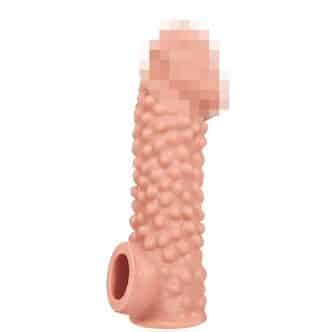 Насадка на член Kokos Cock Sleeve 004 S с подхватом мошонки, телесная