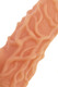 Насадка на член Kokos Nude Sleeve 004 L с подхватом мошонки и открытой головкой, телесная