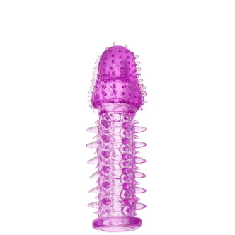 Насадка на член с усиками и шипами Toyfa, фиолетовая