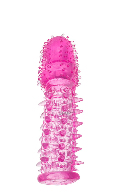Насадка на член с усиками и шипами Toyfa, розовая