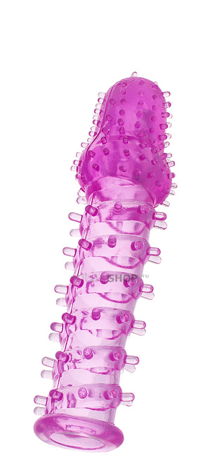 Насадка на член с усиками и ребрами Toyfа, фиолетовая