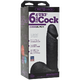 Насадка-фаллоимитатор Doc Johnson Vac-U-Lock Ultraskyn Cock 18.4 см, чёрная