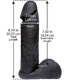 Насадка-фаллоимитатор Doc Johnson Vac-U-Lock Ultraskyn Cock 21 см, чёрная