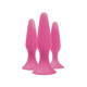 Набор анальных пробок NSNOVELTIES Sliders Trainer Kit-Pink 3 шт, розовый