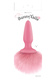 Анальная пробка Bunny Tails - Pink с коротким розовым хвостиком 